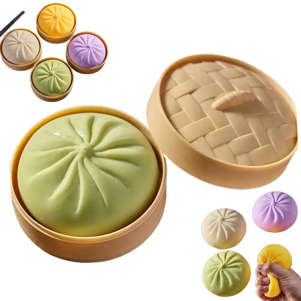 Giant Size Steamed Bun Squeeze Toy Glitter Simulated Food Dumpling Squishy for Office Desk Decor Fun Birthday Party Favors