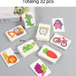 32 Pcs Enlightenment Card Matching Puzzle Early Education Cartoon Pattern Cognitive Boys and Girls Toys