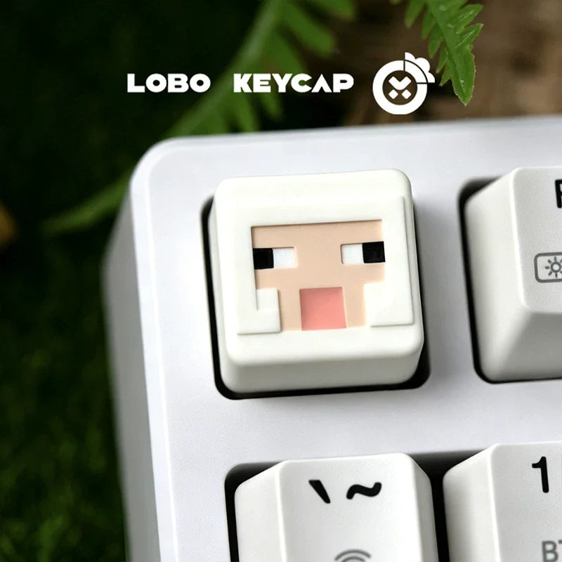 Square Shape My World Series Pixel Style Personalized Mechanical Keyboard Diy Decoration Keycap Game Periphery Custom Edition