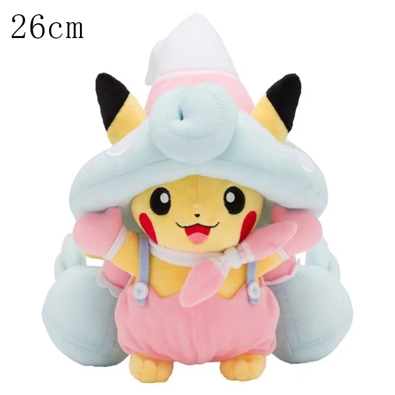 Cos Eevee Pikachu Cosplay Plush Toy Charizard Peluche Snorlax Garchomp Tyranitar Hydreigon Stuffed Animal Doll Plushies Toy Gift