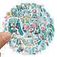 50PCS Cartoon Chibi Cute Miku Graffiti Stickers for Luggage Laptop Ipad Skateboard Gift Mobile Phone Car Stickers