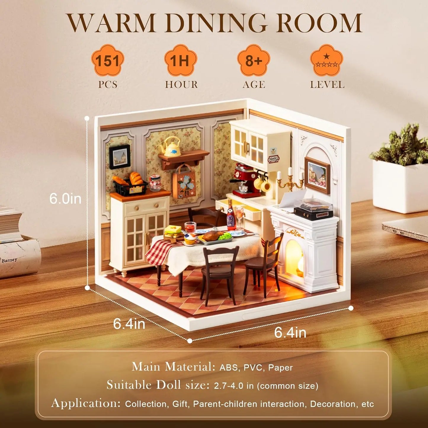 Rolife DIY Miniature Dollhouse Kit with Accessories Model Supply Store Kit with LED to Build Decent Birthday Gift