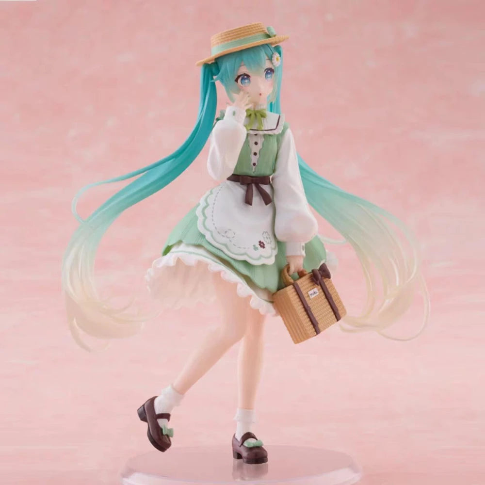 Hatsune Miku Figure Pastoral Style Hatsune Miku Anime Merchandise 2D Anime Girl Model Desk Ornament Birthday Gift