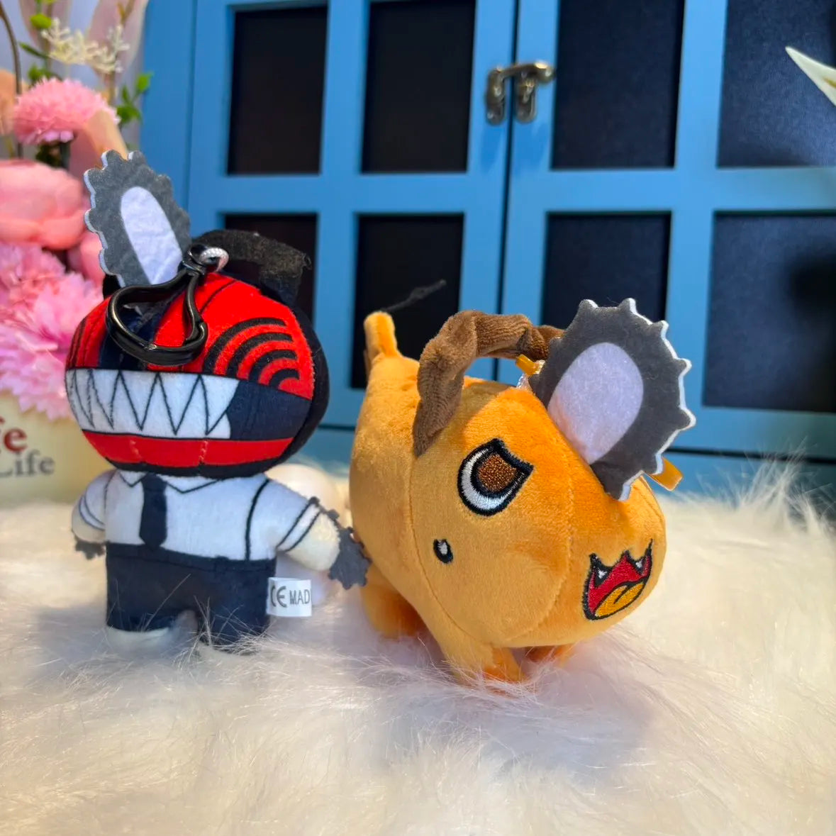 12cm Anime Chainsaw Man Dolls Plush Toy Cartoon Pochita Orange Dog Pillow Stuffed Soft Toy for Kids Birthday Gift