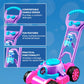 JOYFY Bubble Lawn Mower Bubble Machine Summer Outdoor Toys Pink Bubble Blower for Kids 3-6 Birthday Gifts