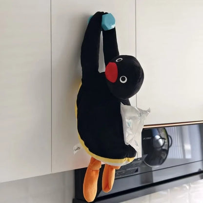 Anime Character Pingu Penguin Hanging Tissue Box Cute Cartoon Tissue Bag Home Bedroom Car Storage Merch Wholesale Surprise Gift