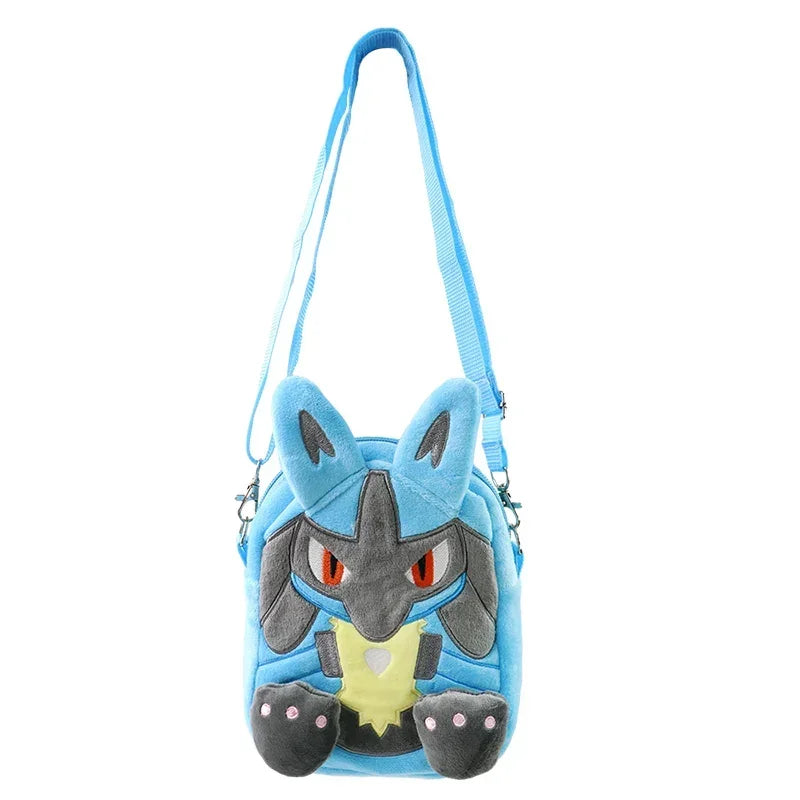 Gengar Mimikyu Snorlax Rowlet Lucario Charmander Plush Backpack Pokemon Anime Shoulder Bag Doll Toys