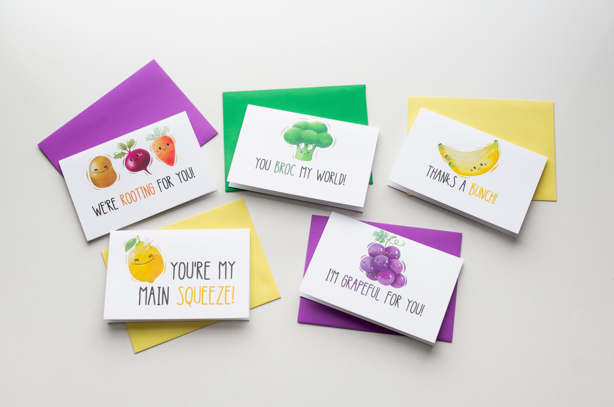 Farmers Market Bundle - Set of 5 Greeting Cards