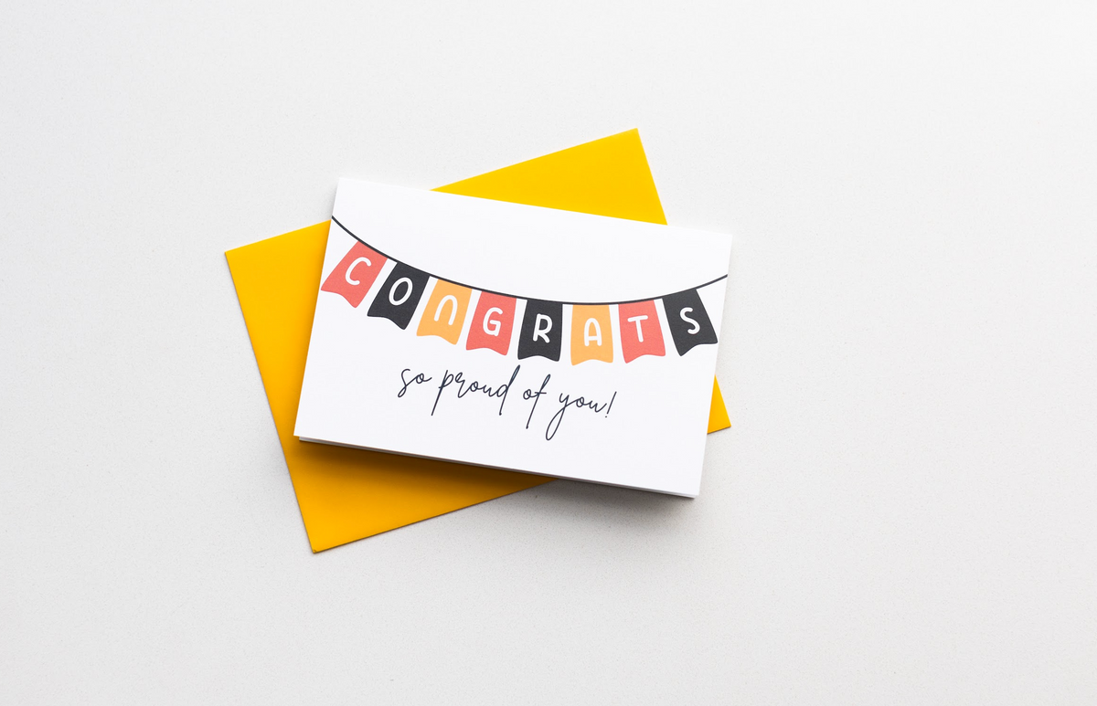 Congrats with Banner Greeting Card