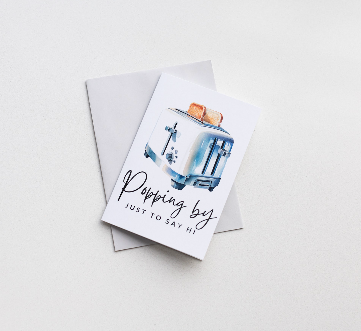 Popping By Greeting Card