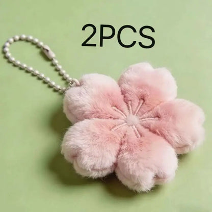 2026 New Sakura Healing Plush Doll Keychain Cute Girl Pendant Bag Decoration Fashion Lovely Gift for Girlfriend Ladies Friend