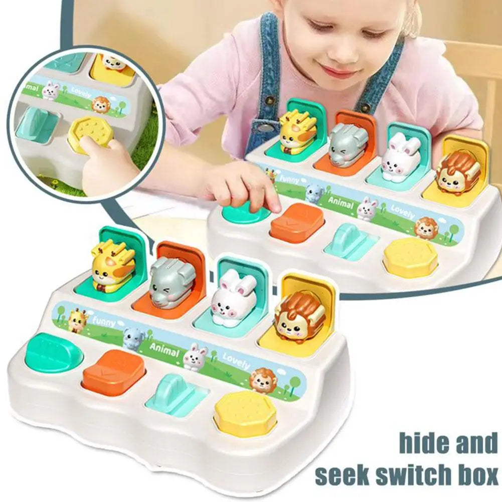 Montessori Pop up Animal Toys and Learning Boxes - Enhance Logic and Motor Skills, for Children's Birthday Gifts