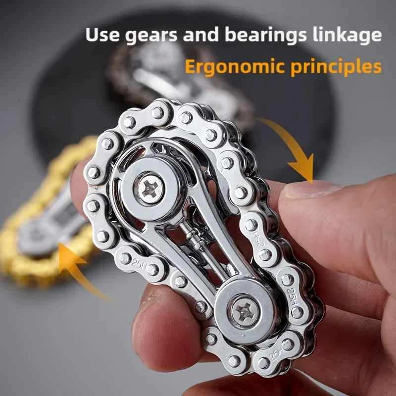 Chain Tooth Mechanical Flywheel Fidget Spinner Antistress Anxiety Metal Bike Chains Spinner EDC Toys for Children Adult Hand Toy
