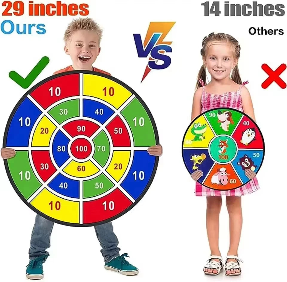 Sticky Ball Sports Toy Large Dart Target Plate Board Family Interactive Game Educational Arithmetic Indoor Outdoor Fun Party Pla