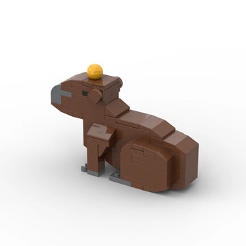 Animal Series 75Pcs MOC Bricks Capybara Figires DIY Building Blocks Kids Education Toys For Children Birthday Gift