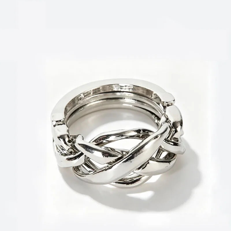 Magic Ring Disentanglement Puzzle Metal Unlock Interlock BrainTeaser Toys IQ Logic Test Educational Gifts For Kids & Adults