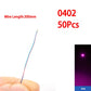 50pcs/bag 0402 0603 0805 1206 SMD Lamp Wired Micro Litz Led Pre-Soldered Chip Wired 30cm 3V DIY Railway Models Scenes Toy Light