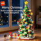 KAVOWORLD 1024pcs Christmas Tree Building Bricks Set with LED Light Up DIY Xmas Tree Home Tabletop Decor Assembly Model Stable Interlocking Building Bricks 3D Puzzle Construction Kit Christmas Party Display Holiday Festive Or