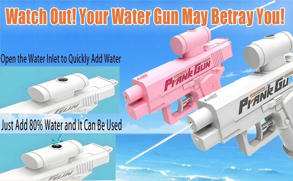Summer Two-Way Water Gun Prank Water Gun Toy Stress Relief Small Pistol Fun Game Outdoor Adult Child Interaction Shoot Gift