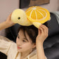 25/35CM Cartoon Simulation Anime Little Lemon Turtle Stuffed Animal Plush Doll Cute Turtle Soothing Kids Sleeping Toys Handmade