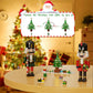 Christmas Nutcracker Building Blocks Set Contains Christmas Tree Wreath Cane Model Home Decoration Collectible Gifts for Adults