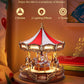 Rolife DIY Music Box Mechanical Model Building Kit Classic Carousel 3D Puzzle Toy Craft Kit with LED Light for Home Decor Gift for Adults Friends
