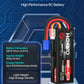 2PCS HOOVO 3S Lipo Battery 11.1V 6500mAh 120C RC Lipo Batteries Hard Case EC5 Plug Compatible with 1/8 1/10 Scale Vehicles Car