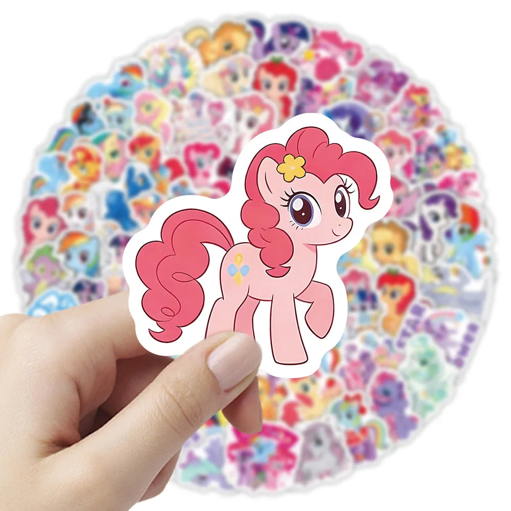 103Pcs My Little Pony Stickers Cute Cartoon Waterproof Vinyl Decals DIY Decor for Water Bottle Laptop Luggage Phone Case Sticker
