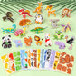 30pcs/set 3D Cartoon Puzzles Educational Toys Insect, Dinosaur, Animal, and Vehicle Themes 3D DIY Cardboard Puzzles