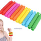 4 Pack Mini Pop Tube Sensory Fidget Toy Colorful Heavy-Duty  for Construction Building Educational Toys for Stress Autism ADHD