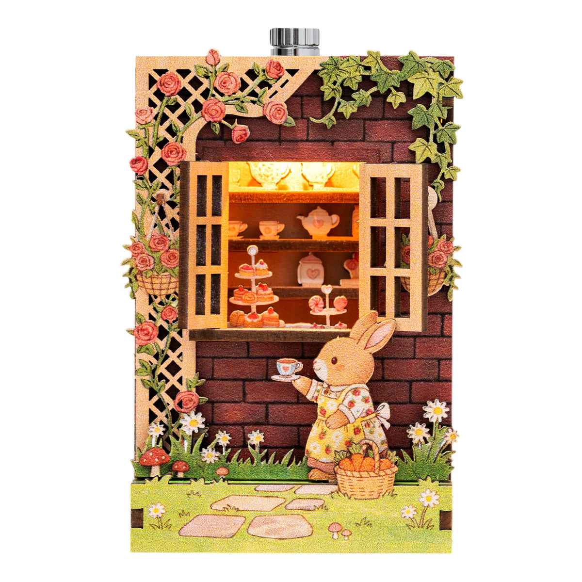 Fridge Magnet DIY Book Nook Kit 3D Puzzle Toy Dollhouse Shop Animal Mini House Furniture Creative Assembly Model Decoration