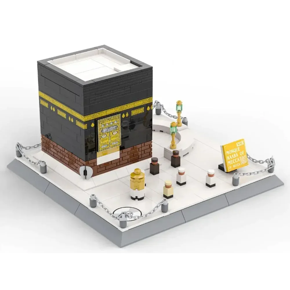 Saudi Arabia Mecca Grand Mosque Kaaba Small Building Blocks MOC World Famous Architecture Educational Toys Kid Boy Birthday Gift