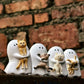 Behold My Cat Ghost Blind Box Glow In The Dark Mini Resin Figurine Cute Ghost With Cat Desktop Ornament Healing Surprise Gifts