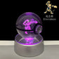 Pokemon 3D Crystal Ball Pikachu Gengar Eevee Mewtwo Anime Game Pokeball Led Night Light Base Kids Birthday Gift Home Decoration
