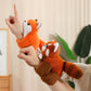 Creative Stuffed Animals Raccoon Fox Husky Cat Monkey Papa Circle Toy Wrapped Around Arm Doll Toys For Kids Birthday Gift