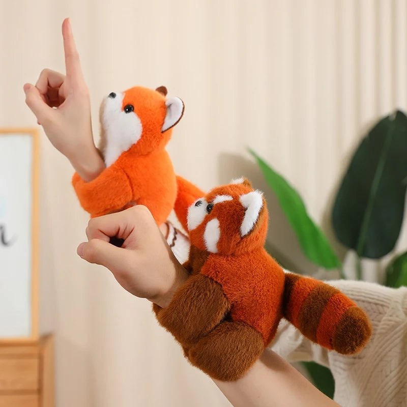 Creative Stuffed Animals Raccoon Fox Husky Cat Monkey Papa Circle Toy Wrapped Around Arm Doll Toys For Kids Birthday Gift