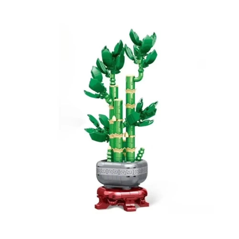 Orchid Building Blocks Flowers Bouquet Bonsai Plant Model Ornament Exquisite DIY Home Decorations Valentines Adult Child's Gifts