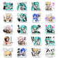 Hatsune Miku Cartoon Cute 80pcs Stickers Kawaii Anime DIY Q-Version Waterproof Decorative Stickers Anime Merchandise Wholesale