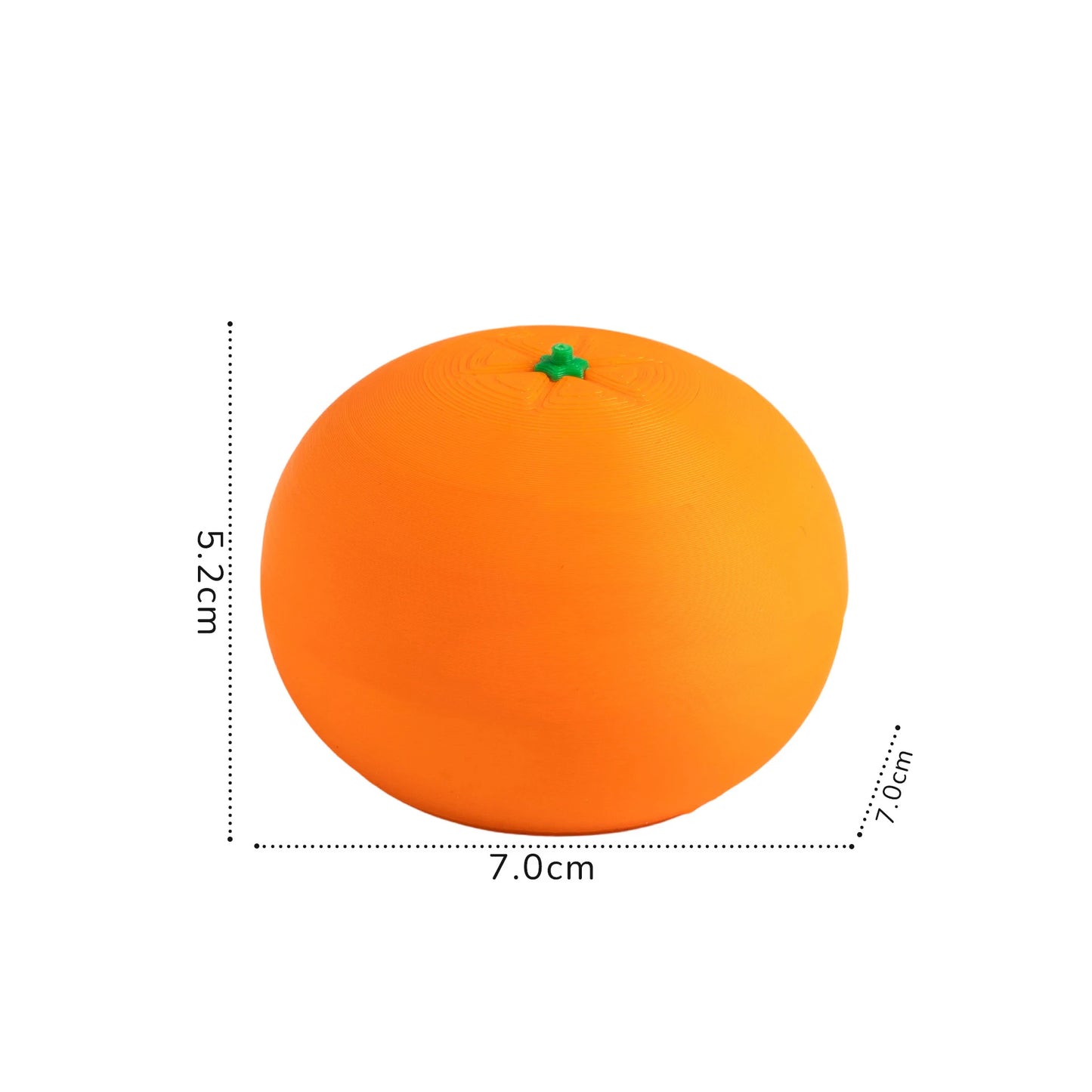 3D Printed Twisty Fidget Citrus with Smooth Rotation Realistic Orange  with Sliding Slices Desk Ornament Deformation Ball