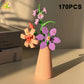 HUIQIBAO MOC Eternal Flower Bouquet with pot Micro Building Block Sunflower Rose Mini Model Brick Toy home Desk Decoration