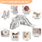8 in 1 Toddler Slide Indoor Playground, Indoor Slide Toddler Playset for Toddlers  Kids Outdoor Playground with Basketball Hoop,