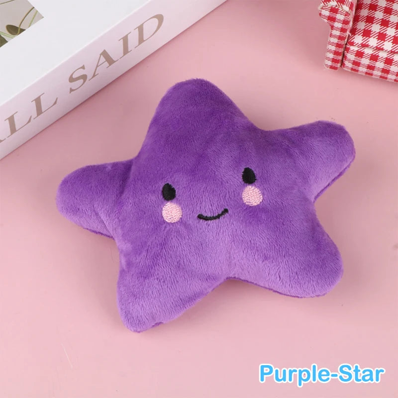 1Pc Mini Star Cloud Soft Plush Sounding Toy Colorful Plush Stuffed Doll Gift Pet Dog Toy For Kids Children Girls