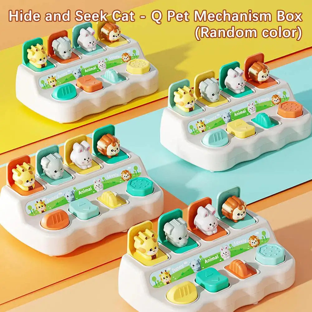 Montessori Pop up Animal Toys and Learning Boxes - Enhance Logic and Motor Skills, for Children's Birthday Gifts