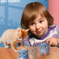 Classic Wind Up Interactive Owl Shaped Press Mechanical Sliding Toys for Boys Girls Birthday Xmas Gift