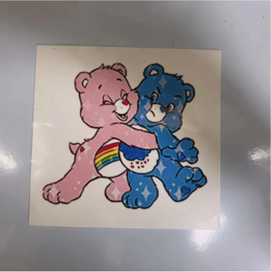 Kawaii 10Pcs Large Size Cartoon Animation Care Bears Children's Durable Waterproof Tattoo Stickers