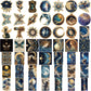 50pcs Retro Astronomy Universe Planets Stickers for Suitcase Phone Notebook Galaxy Moon Astrology Aesthetic Decals Sticker