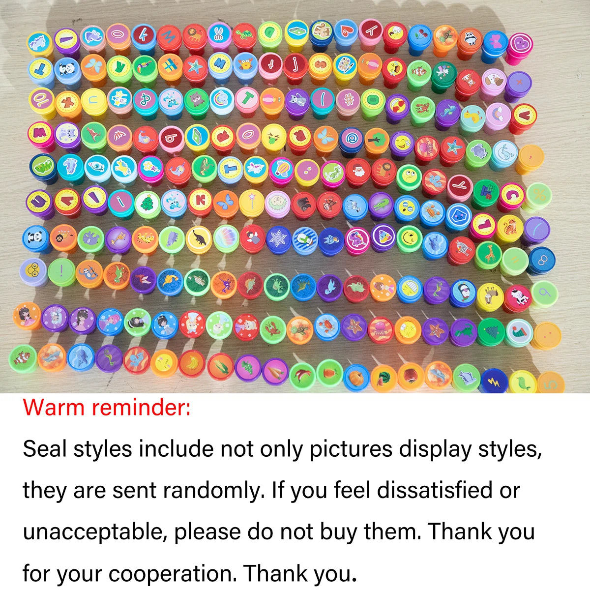 20pcs Assorted Stamps for Self-ink Stamps Toy Anima Smiley Face Seal Scrapbooking DIY Painting Photo Album Decor