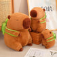 Cute Capybara Plush Toy Stuffed Animals Capibara with Turtle Backpack Kapibala Soft Doll Toys Birthday Christmas Gift