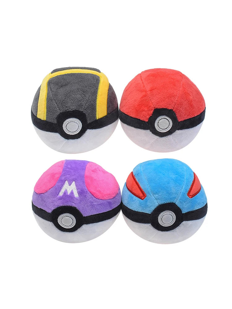 Pokeball Plush Master Ball Poke Ball Great Ball Beast Ball Dusk Ball Hisuian Ultra Ball Toys for Children Kids Christmas Gift