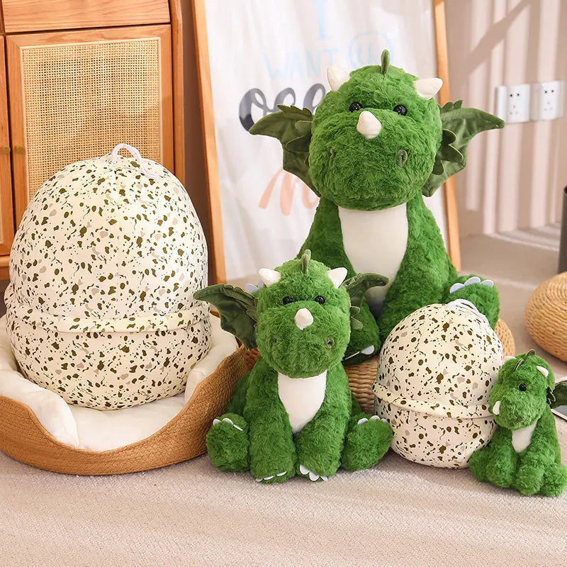 Creative Dinosaur Egg Turn Into Dino Plush Toys Creative Stuffed Cartoon Dragon Doll Pillow Baby Sleeping Cushion for Kids Gifts